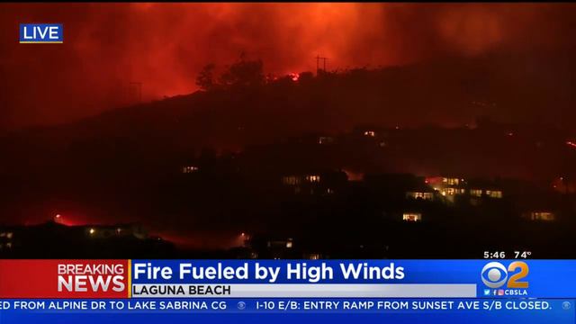 Brush Fire Burns In Laguna Beach Amid Santa Ana Winds смотреть онлайн