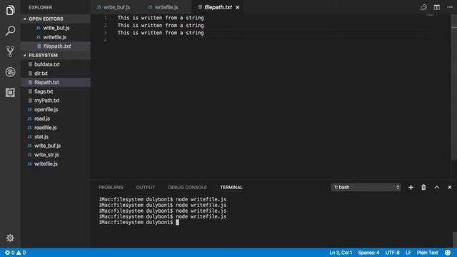 NodeJS FileSystem: Write To File With fs.writeFile() & fs.writeFileSync() смотреть онлайн