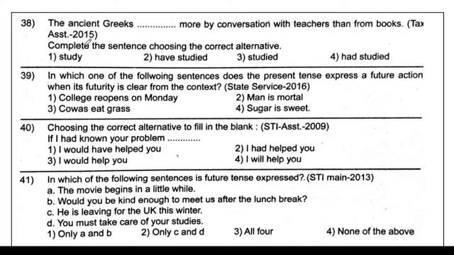 Tense PYQ 2 ( Practice set for all Exam) смотреть онлайн