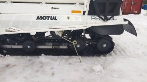 Установка скребков на снегоход Тайга