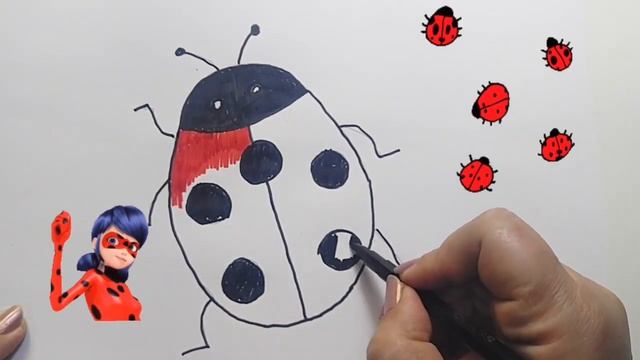 Как нарисовать божью коровку How to draw a ladybug смотреть онлайн