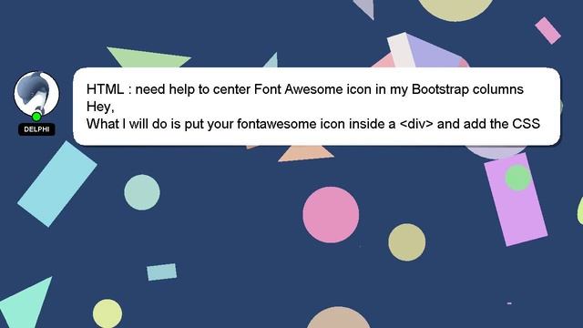 HTML : need help to center Font Awesome icon in my Bootstrap columns смотреть онлайн