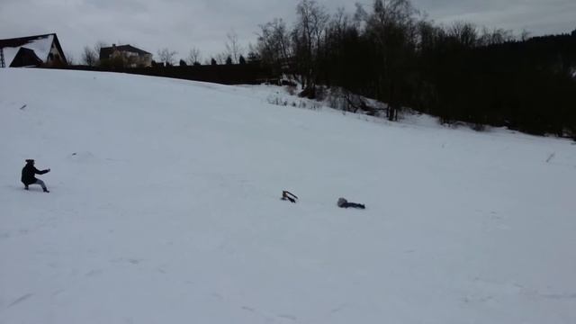 Эпичное сальто на снегокате. Epic Fail On Snowmobile