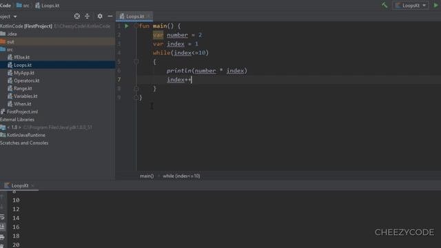 Kotlin While & Do-While Loops Tutorial | CheezyCode #9 смотреть онлайн