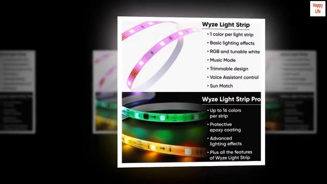 Wyze Light Strip Pro, 16.4ft WiFi LED Strip Lights, Multi-Color Segment Control