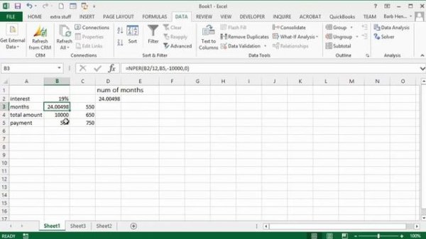 How to use the Data Table in Excel