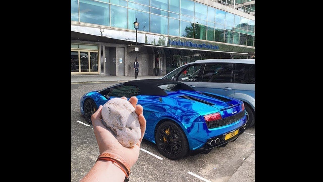 Школьник кинул камень в ламборджини.. смотреть онлайн