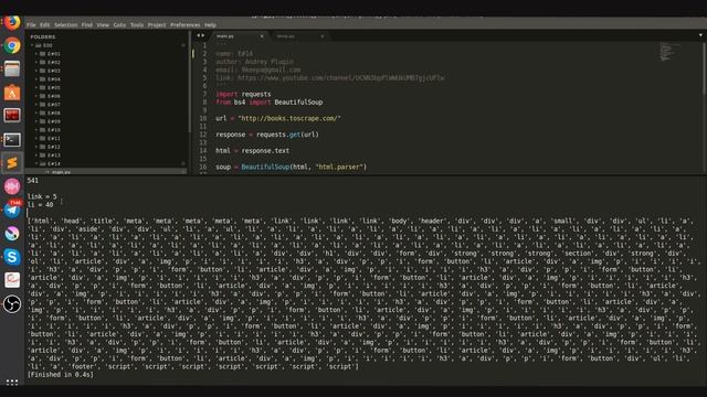 Простой парсинг данных на Python 3 (E#14) смотреть онлайн
