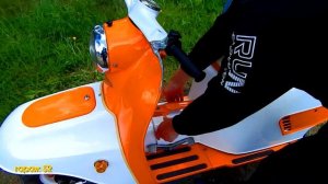 МОТОРОЛЛЕР -=ТУРИСТ=- ЗАПУСК МОТОРА.