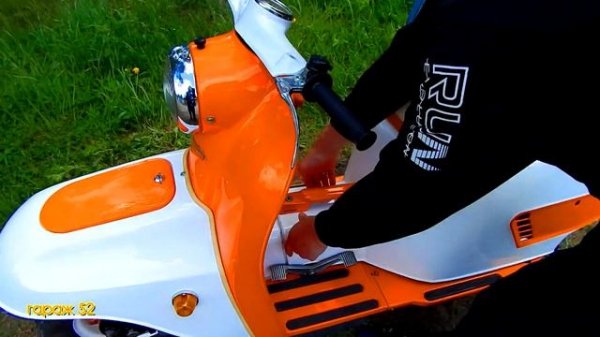 МОТОРОЛЛЕР -=ТУРИСТ=- ЗАПУСК МОТОРА.