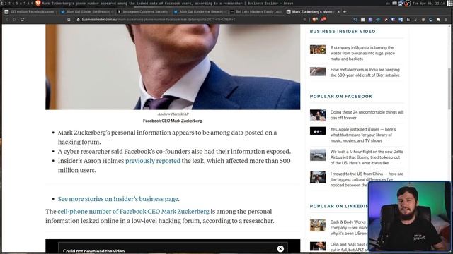 Facebook Leaked 533 Million Users Private Data смотреть онлайн