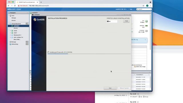 How To Install Centos 8 3 on Vmware ESXi 6 7 using Web browser interface смотреть онлайн