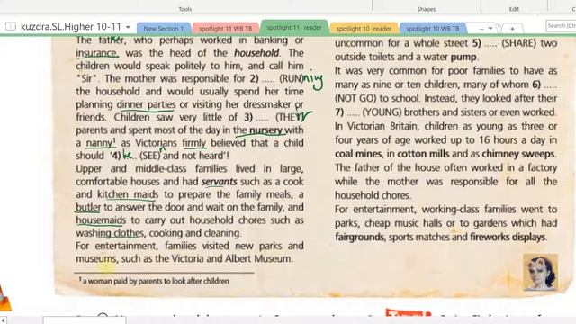 19. Spotlight 11. Across the Curriculum 1. Victorian Families смотреть онлайн