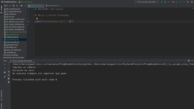 Curso PYTHON PARA PRINCIPIANTES (Desde Cero) - #46 Archivos (Abrir y Cerrar) смотреть онлайн