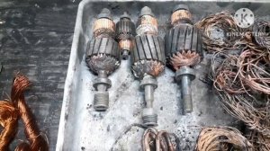 Обжиг якорей, обжиг проводов,добыча меди!