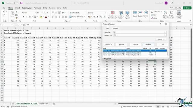 Using Find and Replace in Excel смотреть онлайн