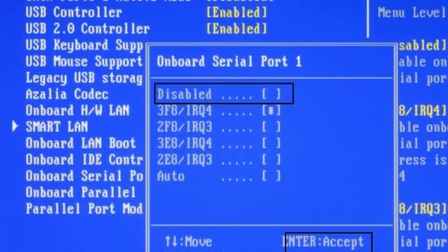 Disable Unused COM and LPT Ports in CMOS смотреть онлайн