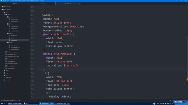 Sass Practical Course in Arabic #20 - Responsive - Header Part 1 смотреть онлайн