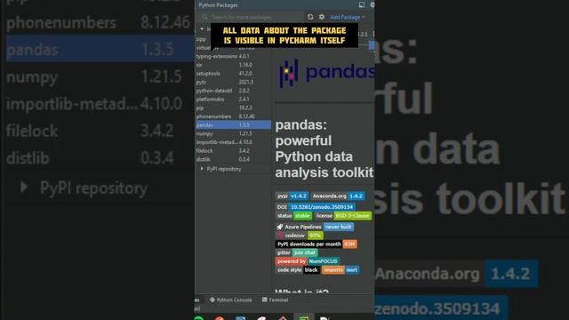 Using #Pycharm To View & Install Packages From PyPi directly #python #web3 #productivity смотреть онлайн