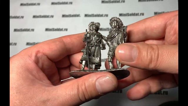 Оловянная миниатюра фрау с ландскнехтом 54 мм смотреть онлайн