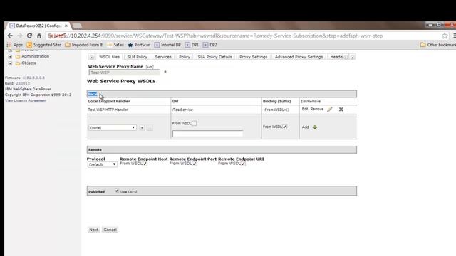 Creating a Web Service Proxy (WSP) in IBM Datapower XI52 with WSRR Subscription смотреть онлайн
