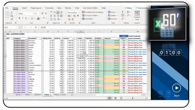 Microsoft Excel Tutorial For Beginners - Conditional Formatting - XL 60 смотреть онлайн