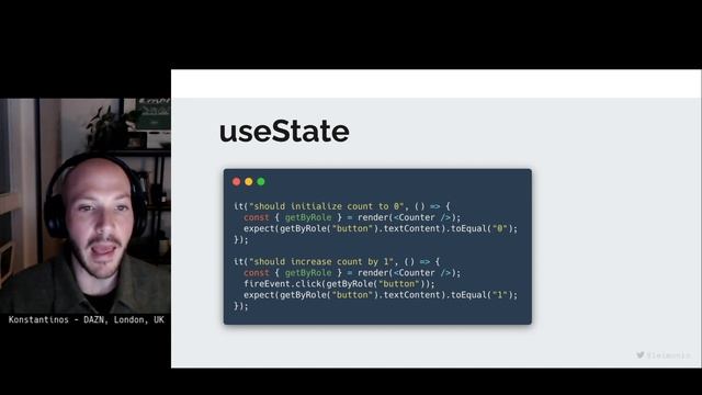 React Hooks and testing practices смотреть онлайн