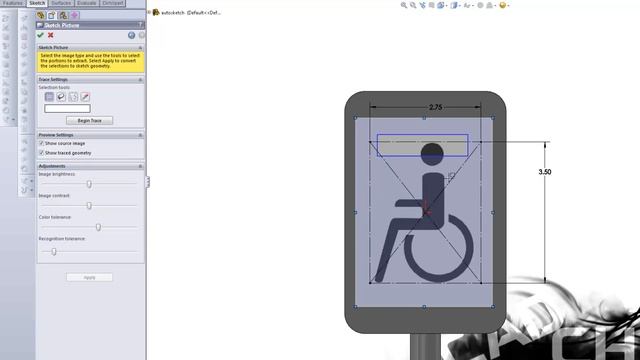 Solidworks How To Auto Trace an Imported Image смотреть онлайн