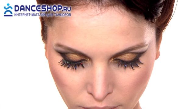 Ресницы чёрные с красными и голубыми стразами BL495 смотреть онлайн