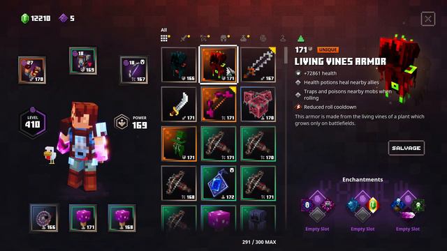 LIVING VINES ARMOR Unique | Nether DLC Minecraft Dungeons смотреть онлайн