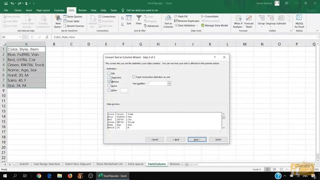 How to Convert Text to Columns in Excel ( Urdu/Hindi) смотреть онлайн