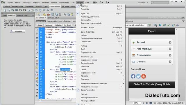 jQuery Mobile Tutoriel || 5. Création la page Index смотреть онлайн