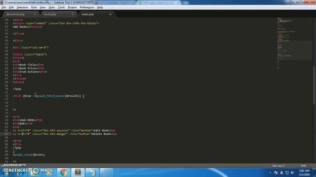 PHP Mysql and Bootstrap Crud Application display record from database Part 6 смотреть онлайн