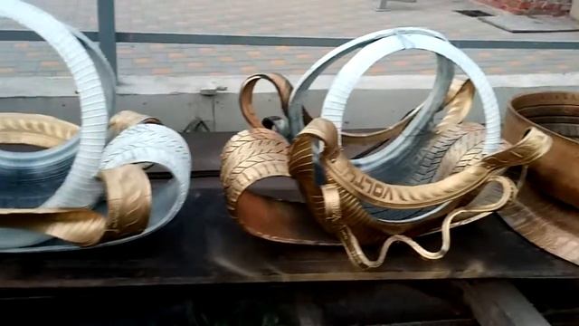 Клумбы из старых покрышек смотреть онлайн