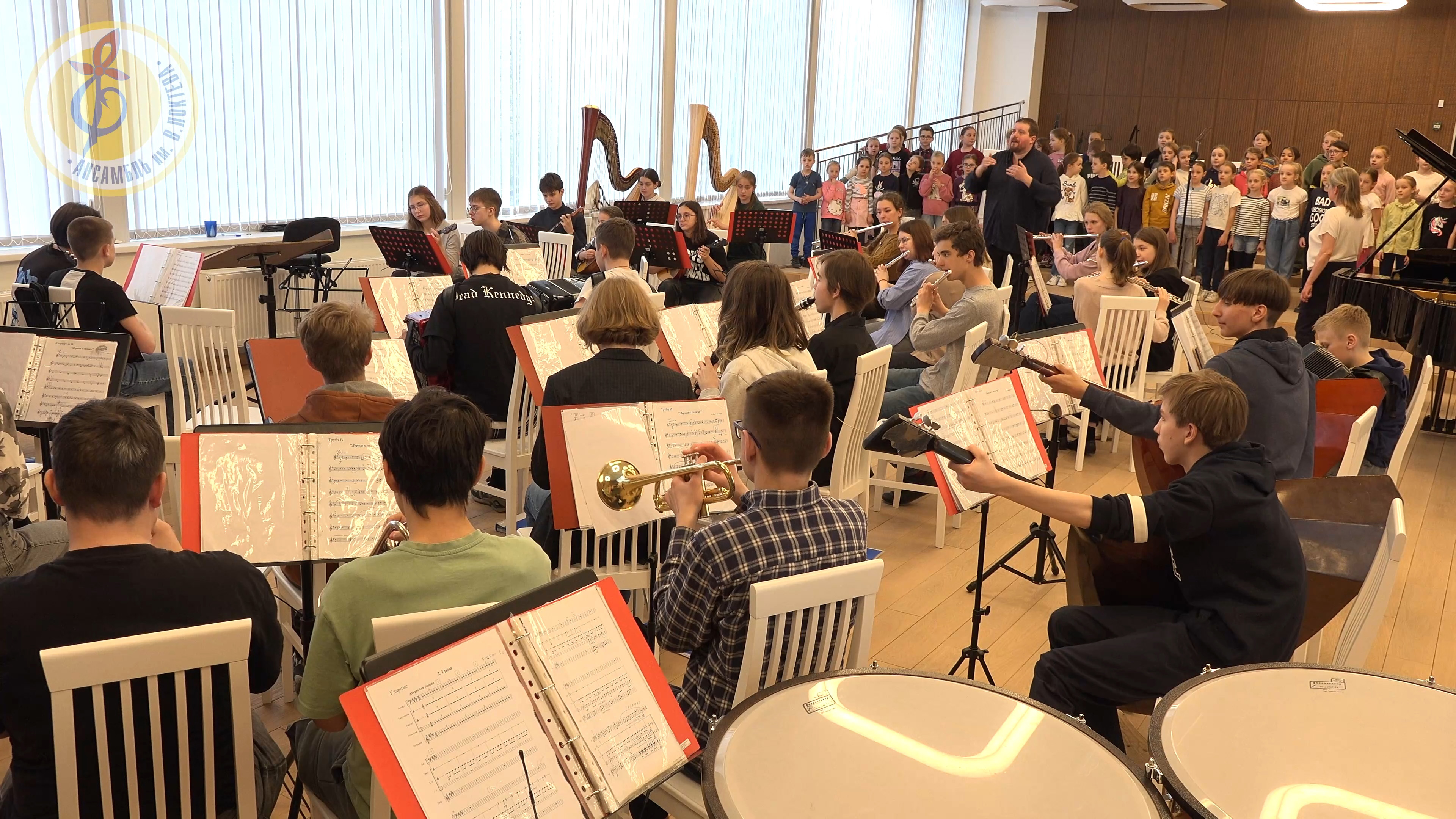 Репетиция оркестра к концерту в ММДМ. Orchestra Rehearsal For A Concert At MMDM.