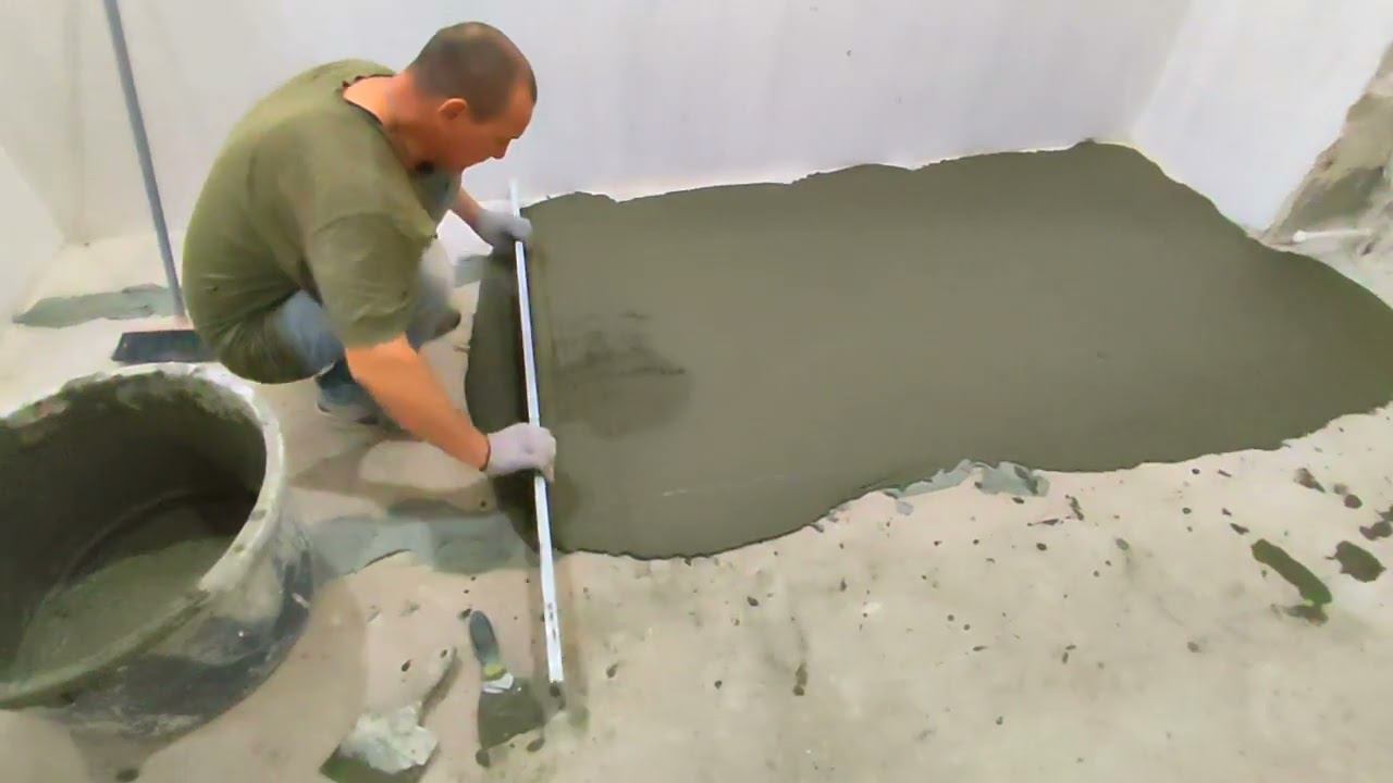 Как недорого Выровнять кривую Стяжку пола. Стык Керамогранита и кварцвинила в 1 уровень смотреть онлайн