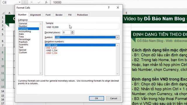 Cách định dạng tiền tệ trong Excel, định dạng VND trong Excel смотреть онлайн