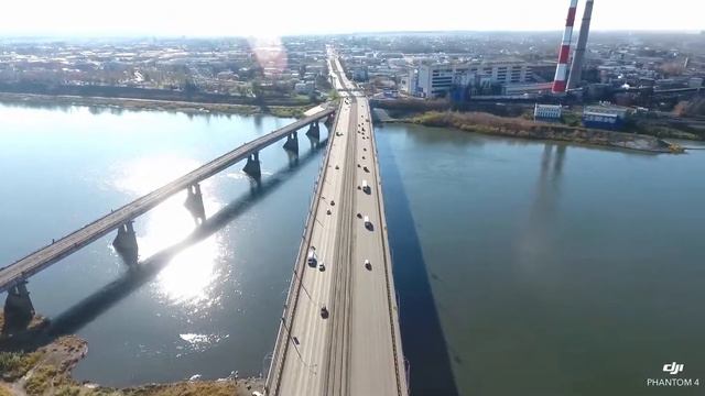 Кузнецкий мост Кемерово Phantom 4 аэросъемка смотреть онлайн