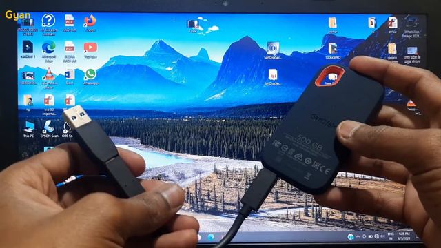 SanDisk Portable 500 GB SSD HarDisk | Review In Hindi