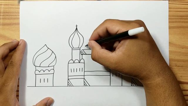How to draw MOSCOW KREMLIN смотреть онлайн
