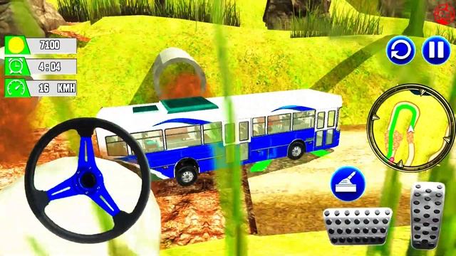 Offroad Coach Bus Game Simulator 2022 - Offroad Tourist Bus Driving Mountain | Android GamePlay смотреть онлайн
