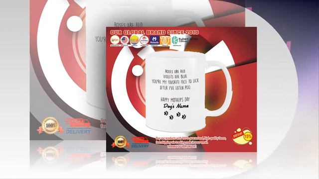 BUY Roses are red violets are blue you're my favorite face to lick Happy mother's day mug смотреть онлайн