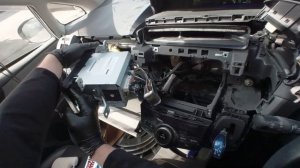 Toyota Prius Alpha 2014 head unit stereo removal