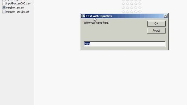 InputBox in VBS - tutorial смотреть онлайн