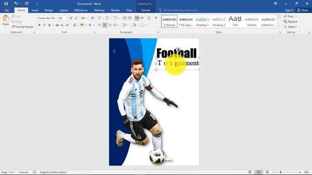 How to make Football Tournament Poster Design in MS Word || professional Poster Design Idea. смотреть онлайн
