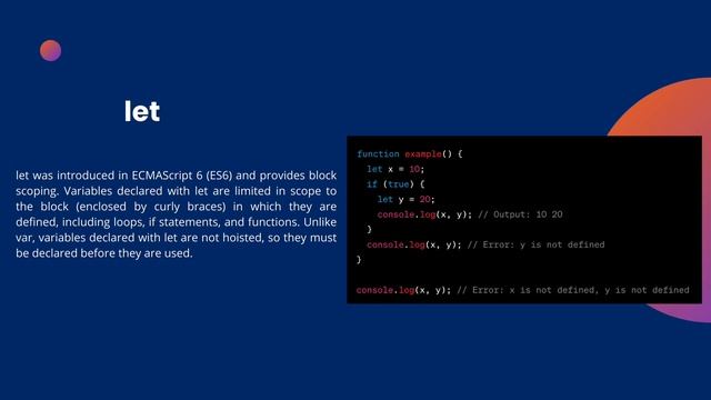 JavaScript | Difference between var, let and const смотреть онлайн