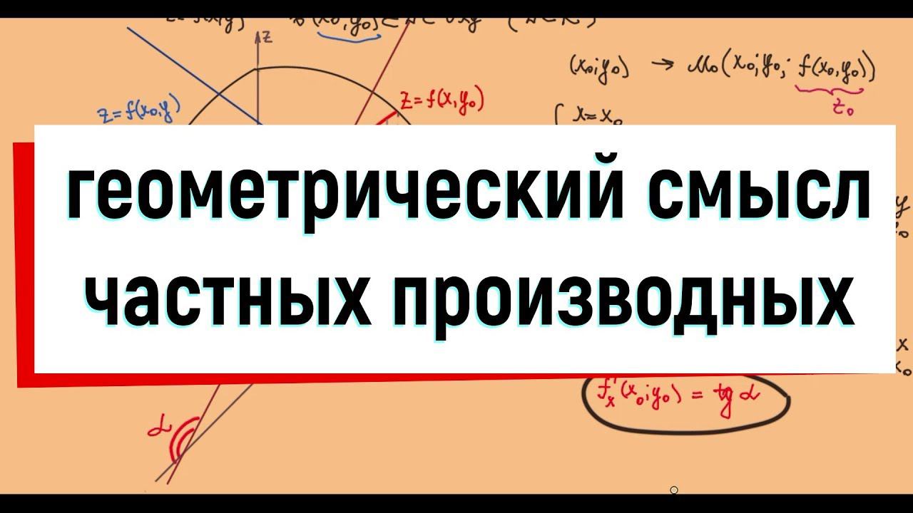 9. Геометрический смысл частных производных функции двух переменных смотреть онлайн