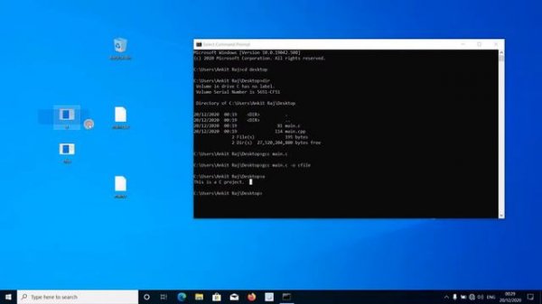 Compiling C and C++ files using CMD(command prompt)
