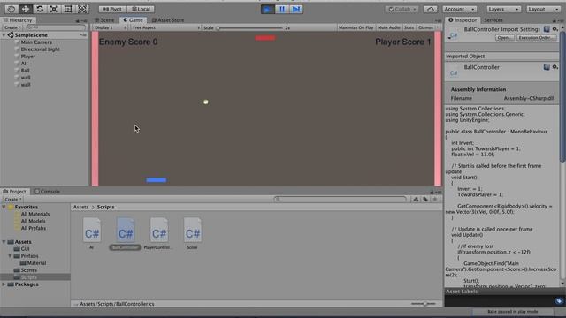 Ping Pong with AI in Unity смотреть онлайн