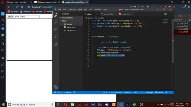 ?Curso de Ajax sin JQuery - Enviando Datos смотреть онлайн